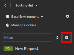 Creating a new request in Insomnia's interface